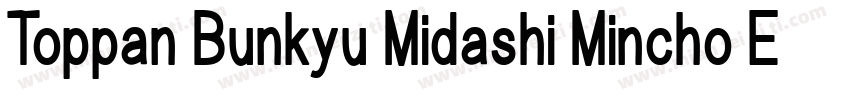 Toppan Bunkyu Midashi Mincho Extrab字体转换